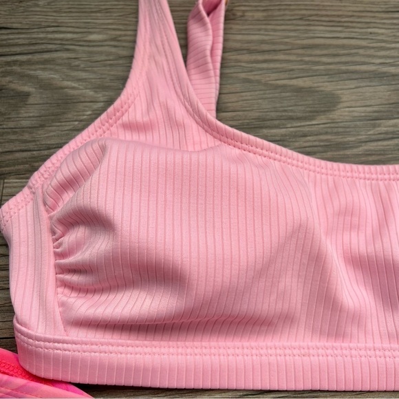 Xhilaration Ribbed Bralette Ruched Cheeky Bikini - Picture 5 of 8